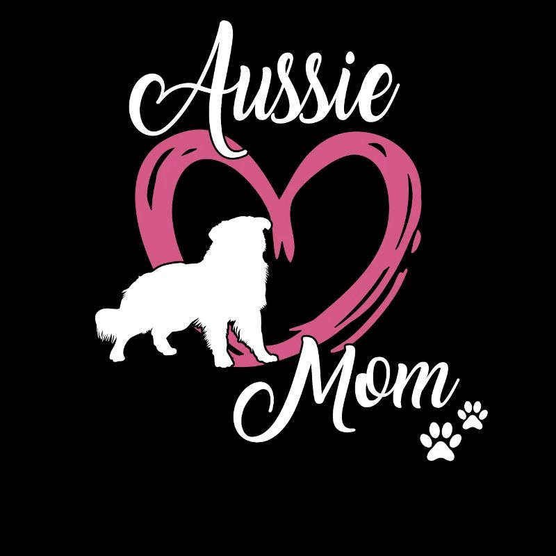 Aussie Mom süß Australian Shepherd Frauchen Gassi