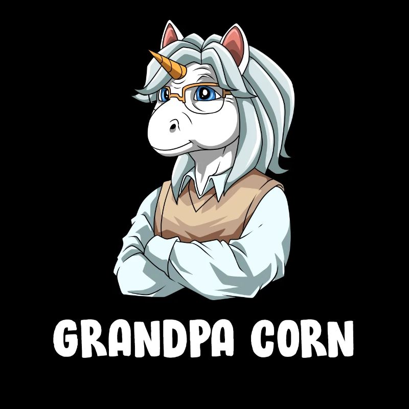 Opa Mais . Opa Einhorn - Lustiger Großvater