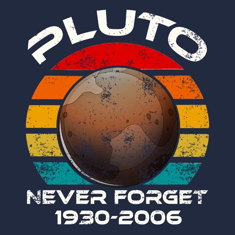 Never Forget Pluto Funny Retro Style Space Science