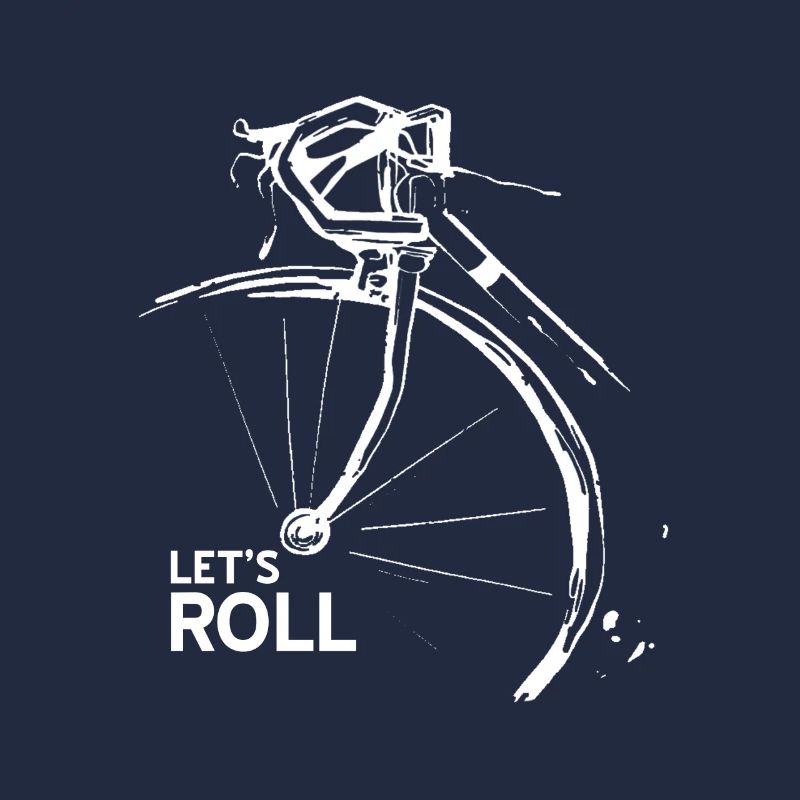 Let's Roll Cool Cycling T-Shirt Present Gift
