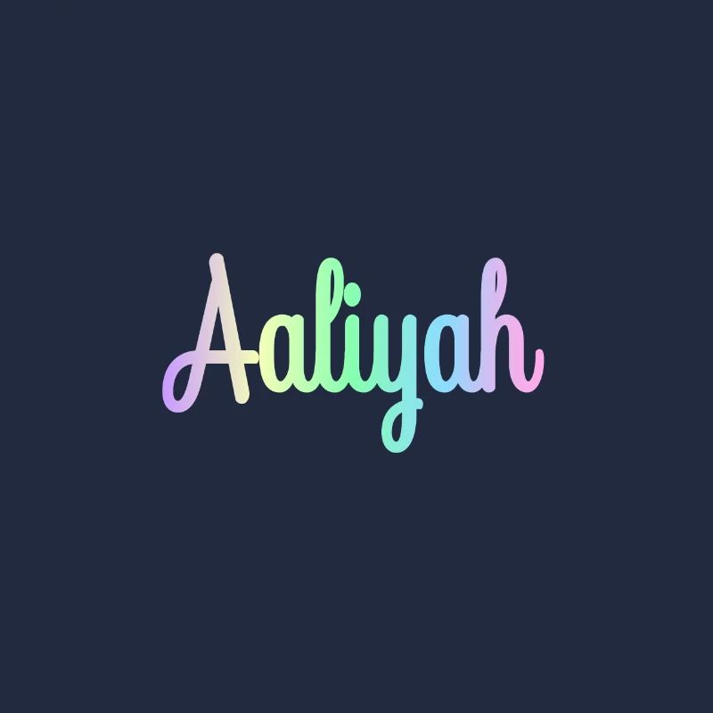 AALIYAH Rainbow Cursive minimaliste