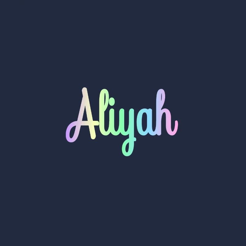 ALIYAH Rainbow Cursive minimaliste