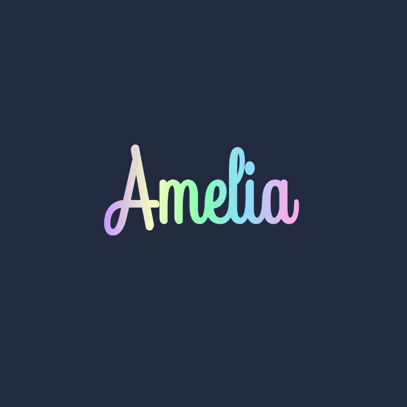 AMELIA Rainbow Cursive minimaliste