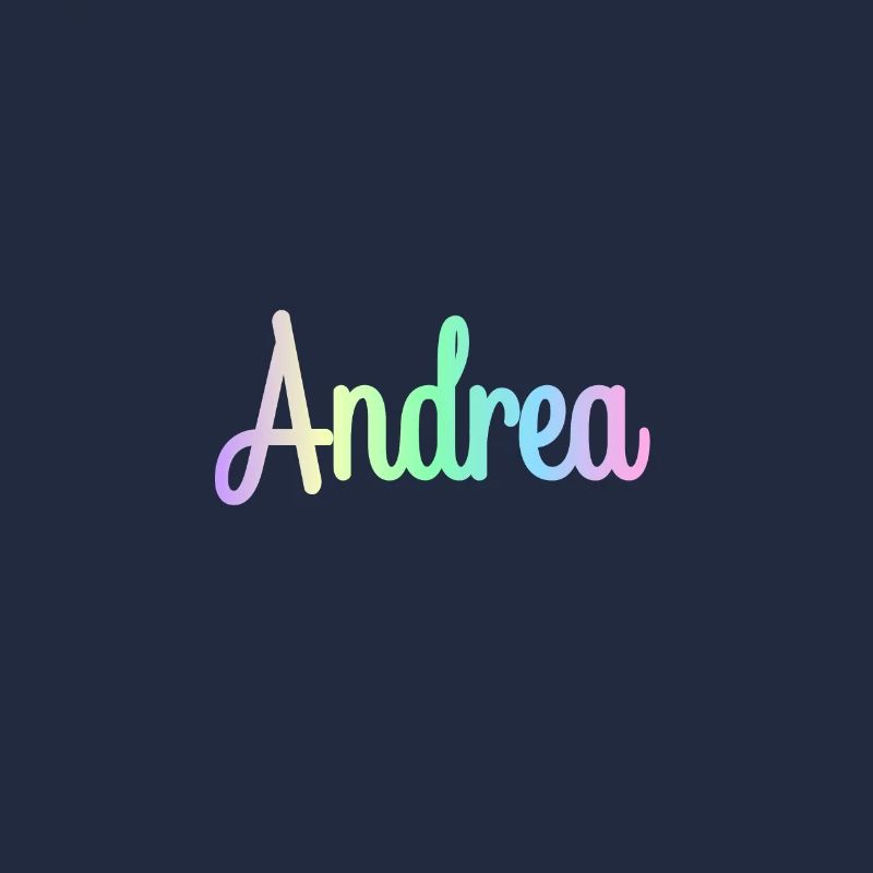 ANDREA Rainbow Cursive minimaliste
