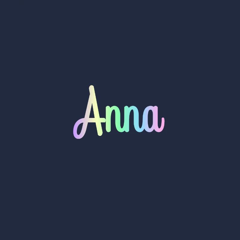 ANNA Rainbow Minimalist Cursive