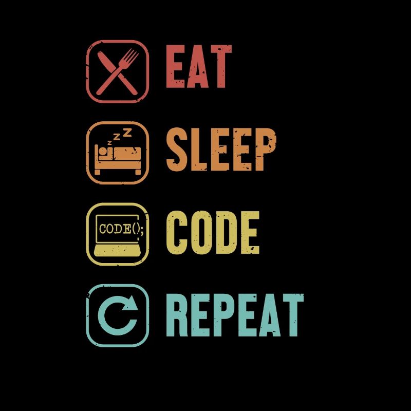 Eat Sleep Code Repeat Softwareingenieur Coder