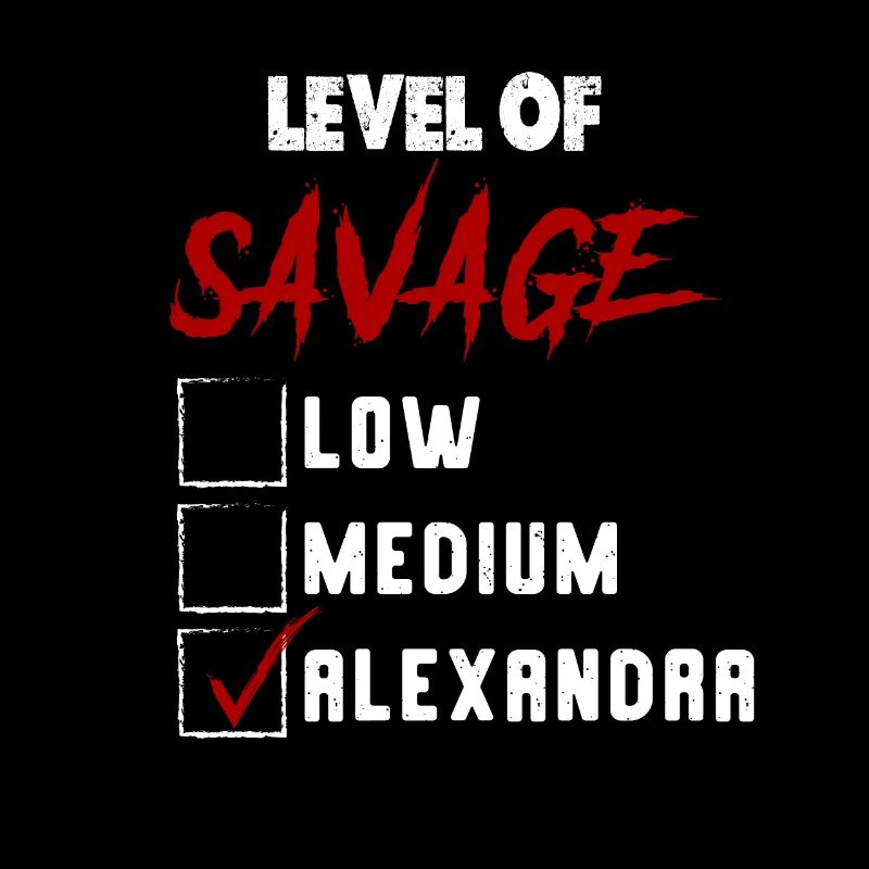 Level of Savage: ALEXANDRA Checkmark Novelty Custo