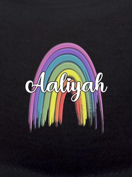 AALIYAH Rainbow Cursive