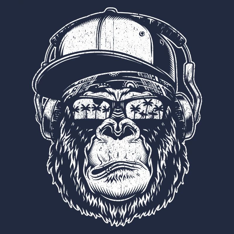 Monkey DJ mit Kopfhörer & Sonnenbrille Geschenkide