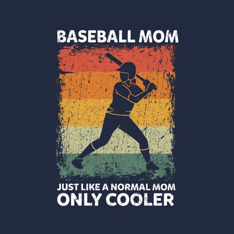 Maman de baseball comme une maman normale seulement plus cool