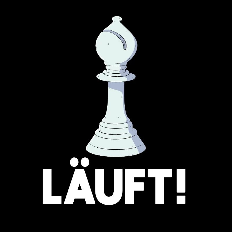 Schachfigur Läufer Wortspiel Läuft Schachspieler