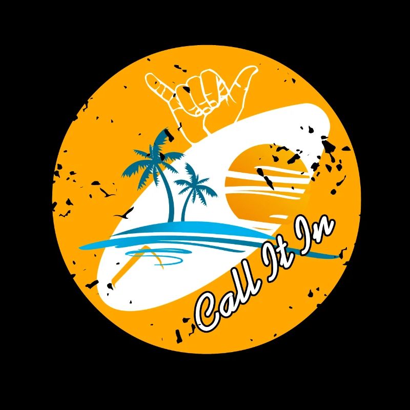 Appelez-le dans les conceptions de vacances de surf vintage