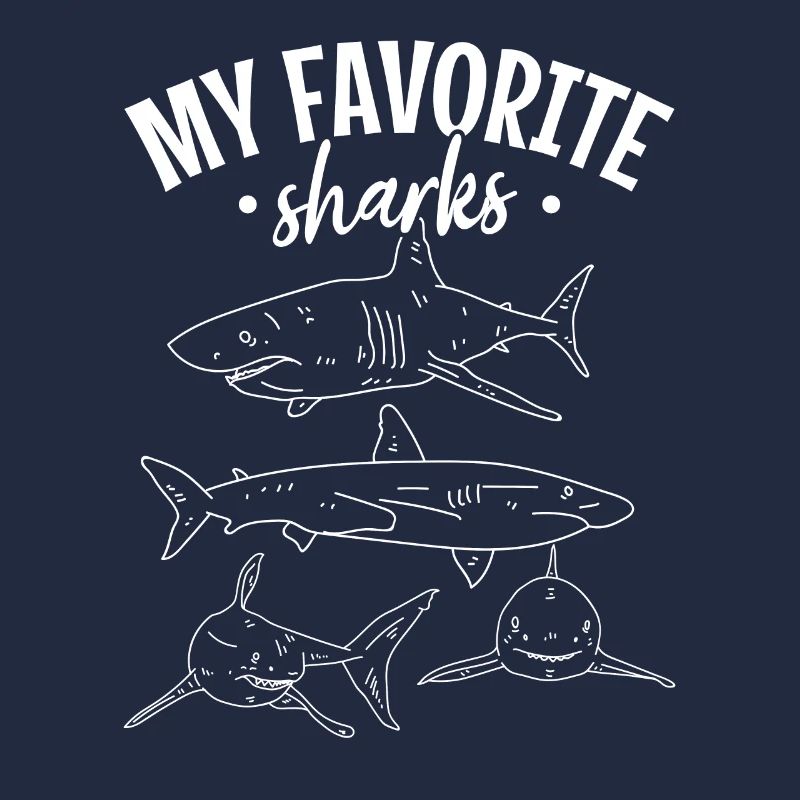 Sharkfish Shark Lover Mes requins préférés Great Wh