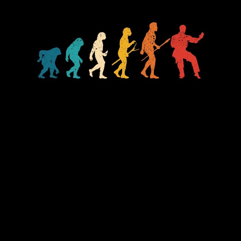 Karate Evolution of Man Funny Martial Artist