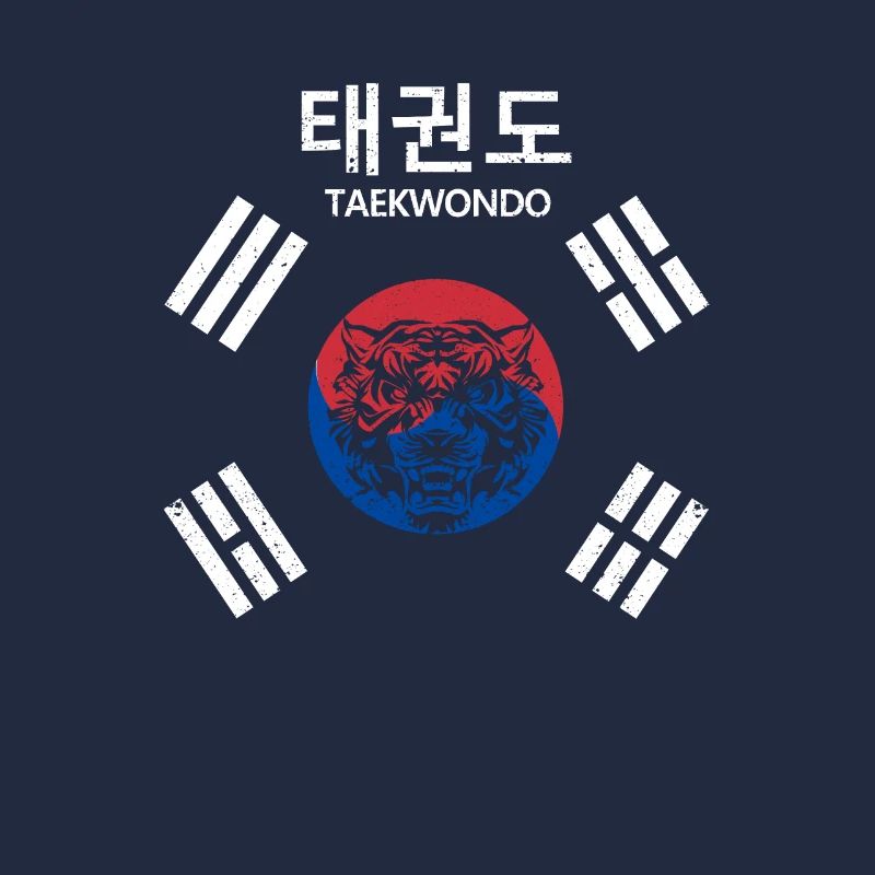 Tae Kwon Do Tiger Korea Drôle Taekwondo Corée