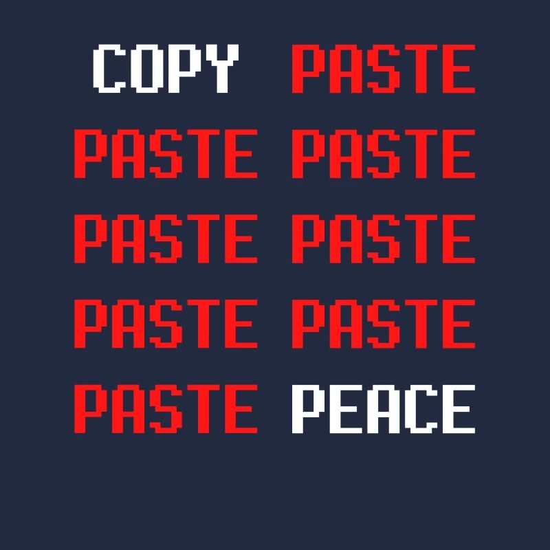 COPY PASTE PEACE informatique informaticien paix