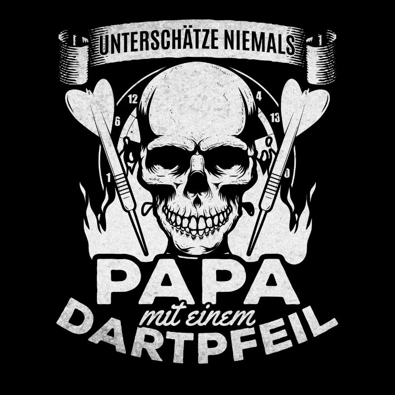 Dart Spieler Unterschätze niemals Papa mit einem