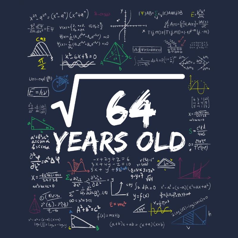 Square Root of 64 8TH Funny Math Birthday