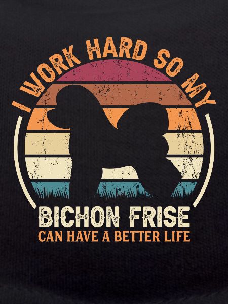 Travailler dur - Retro Bichon Frise