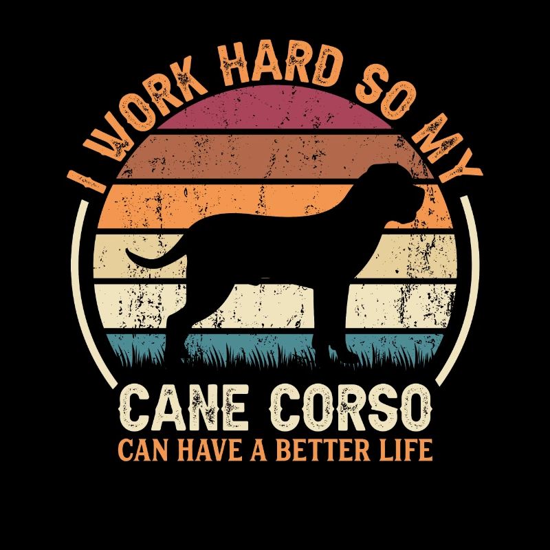 Work Hard - Retro Cane Corso