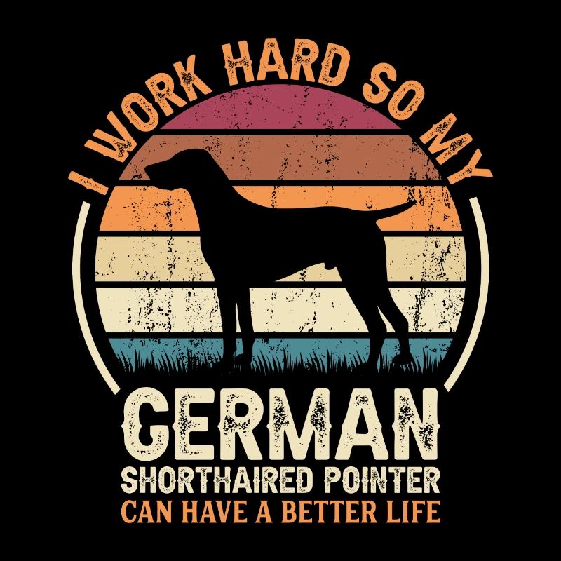 Hart Arbeiten - Retro Deutscher Zeiger