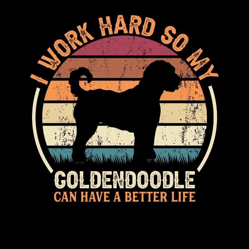 Travailler dur - Retro Goldendoodle