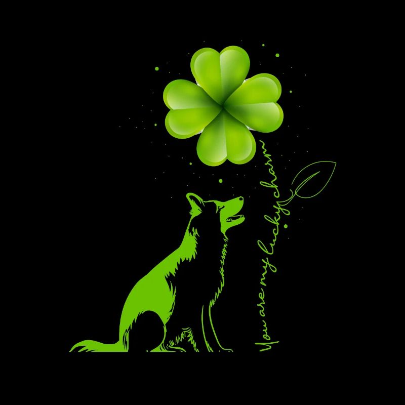 Tu es mon porte-bonheur Berger Chien Cloverleaf