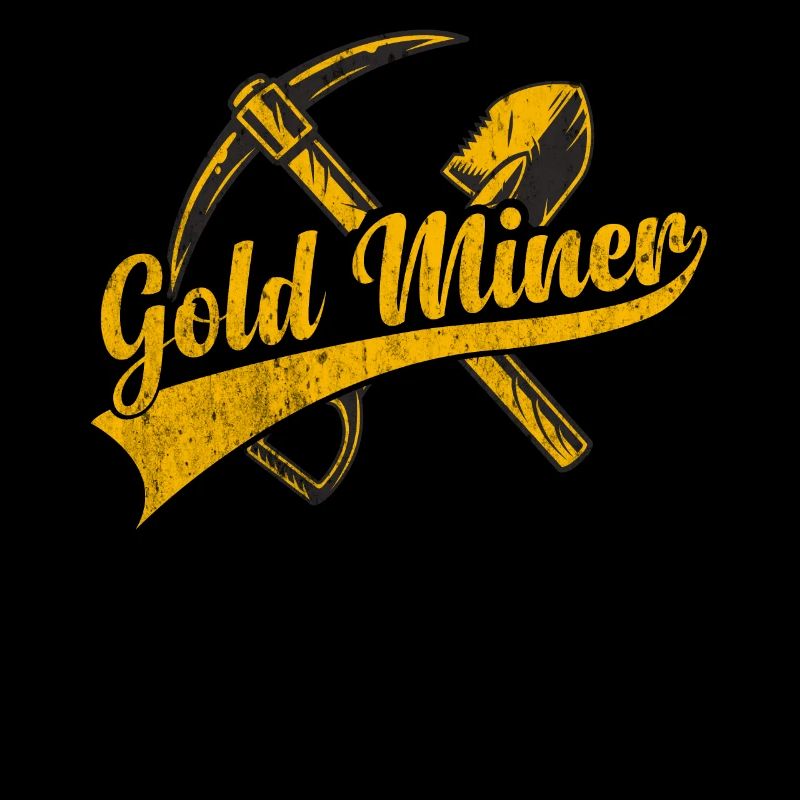 Golden Plaque With Crossing Picke Gold Digger
