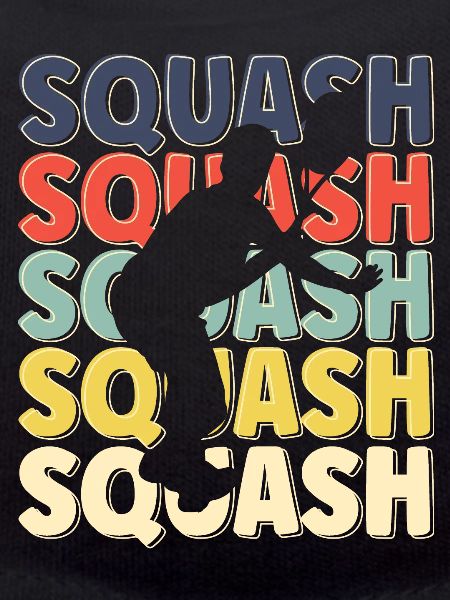 Cool Retro Text Silhouette Squash