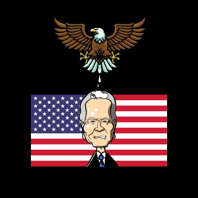 Biden Bird Poops Usa Drapeau américain