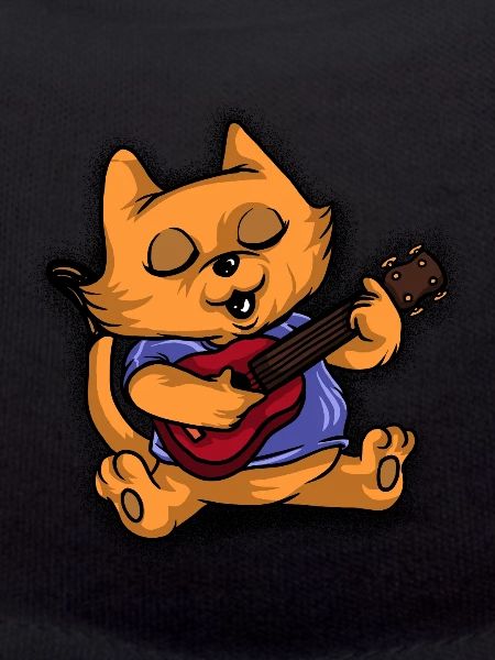 Katze Tshirt Kinder Ukulele Gitarre