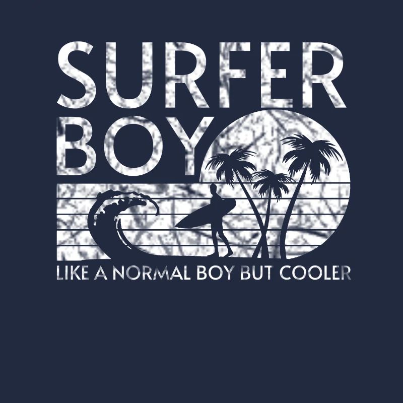 Surfeur garçon comme un garçon normal mais plus cool