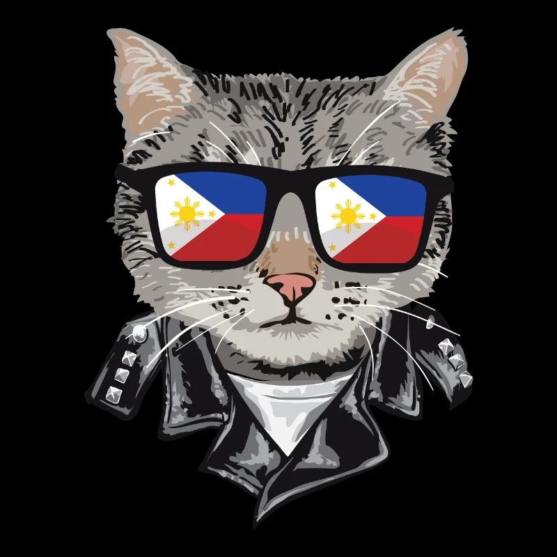 Cat Philippines Flagge Sonnenbrille
