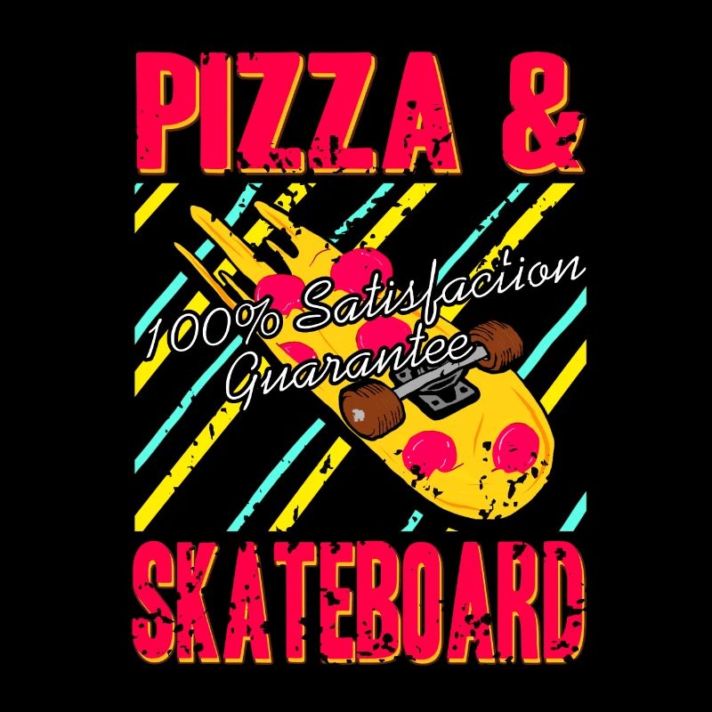 Vintage Pizza & Skateboard 100% Satisfaction