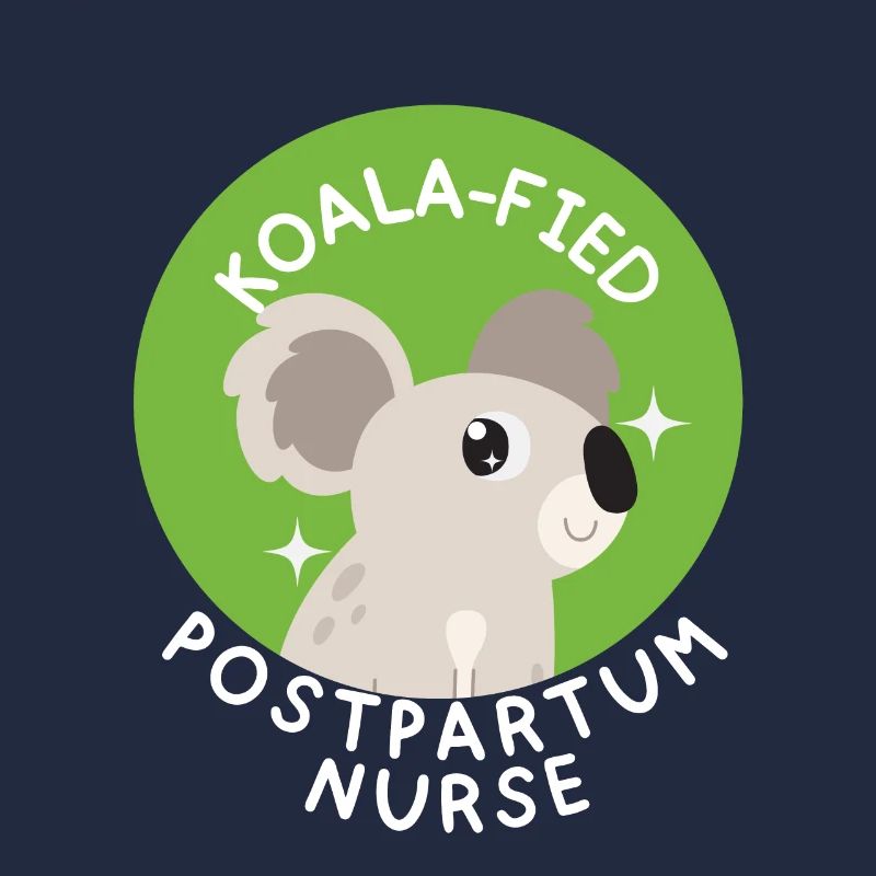 Postpartale Krankenschwester süße Koala Mutter Baby RN Krankenschwester