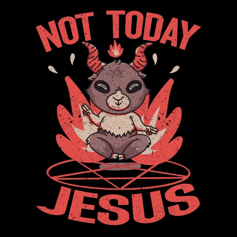 Today Not Jesus Satan Goat Baphomet Satanic