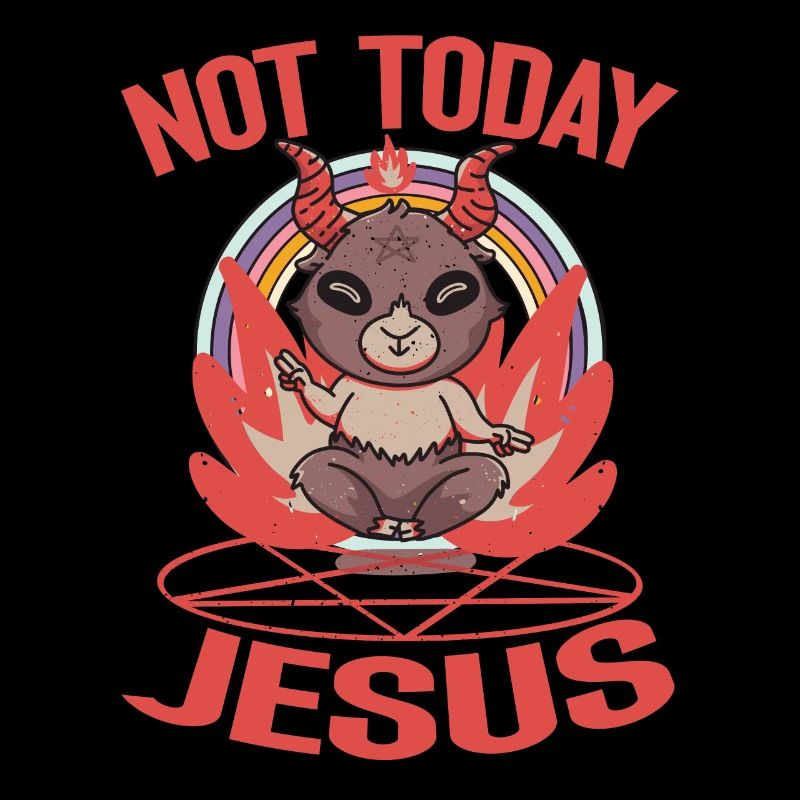 Aujourd’hui Pas Jésus Satan Chèvre Baphomet Satanique