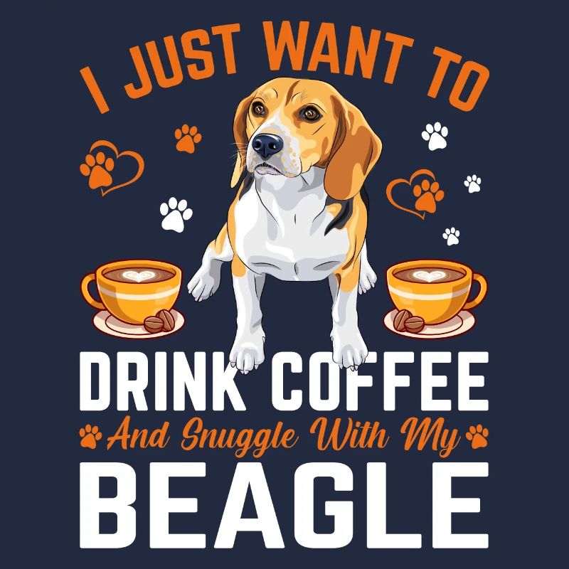 Kaffee Trinken Und Kuscheln Mit Beagle