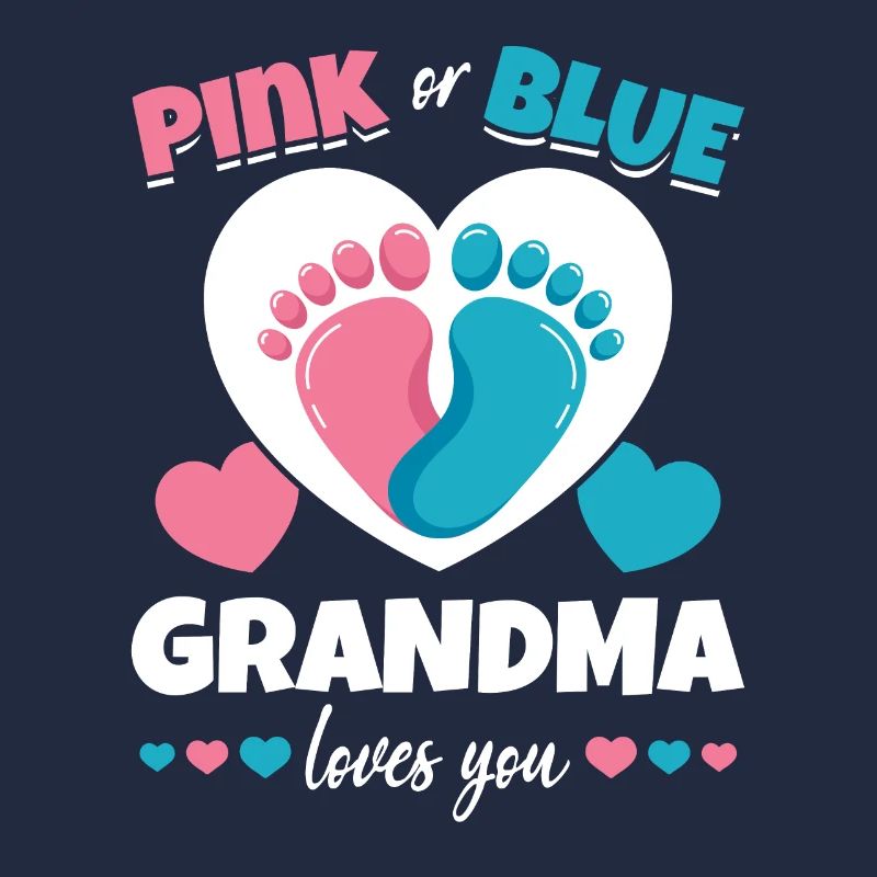 Rosafarbene oder blaue Oma Loves You
