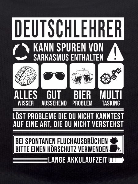 Deutschlehrer Spruch lustig