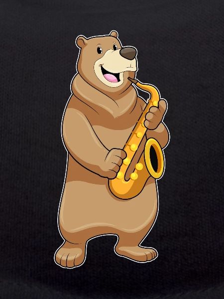 Bear Musician Saxophone Music