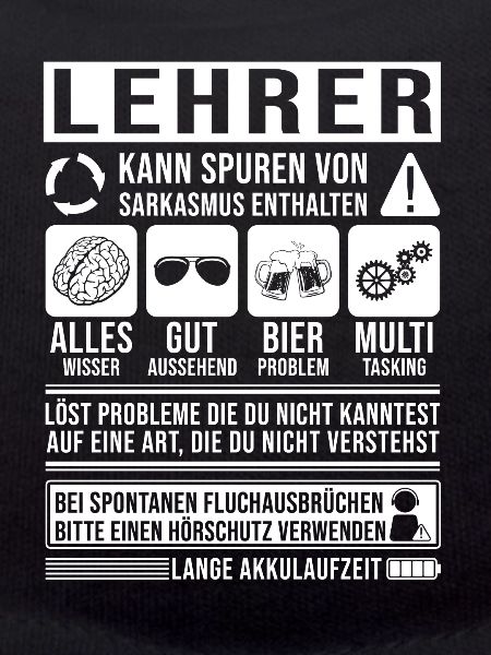 Lehrer Spruch lustig