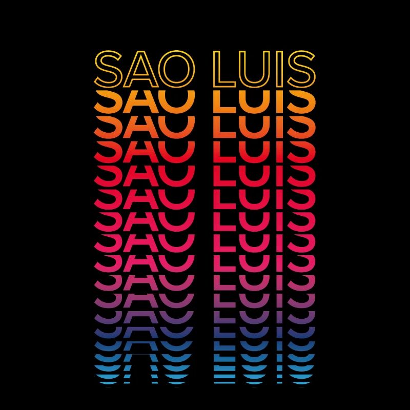 Retro Nostalgisch Stadt - Regenbogen Sao Luis