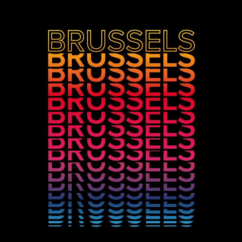 Retro Nostalgic City - Rainbow Brussels