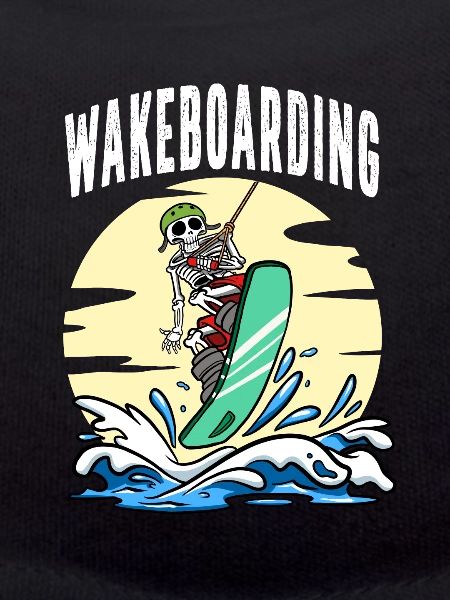 Wakeboarding Skeleton Wakeboarder Wakeboard