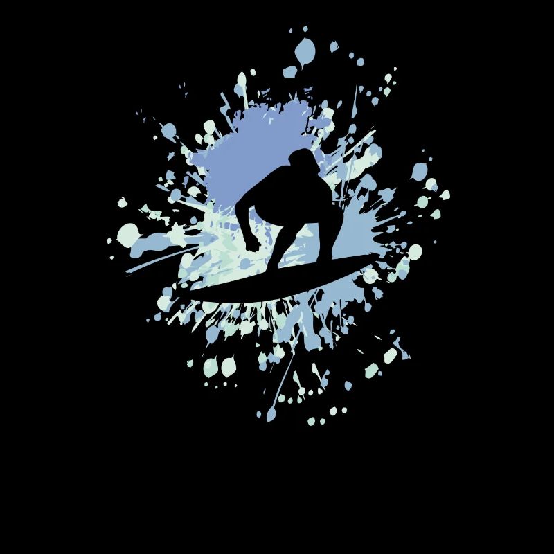 Bonne éclaboussure de couleur de surf
