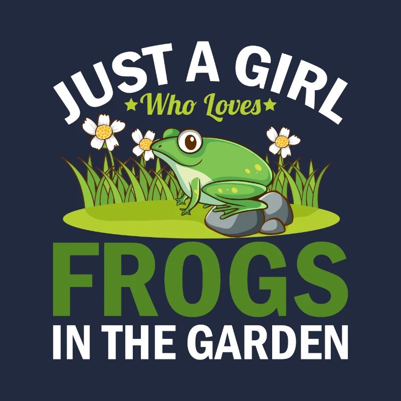 Nur Ein Mädchen Das Frösche Im Garten Liebt