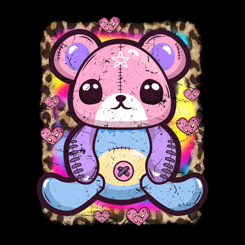 Kawaii Goth Teddy Bear