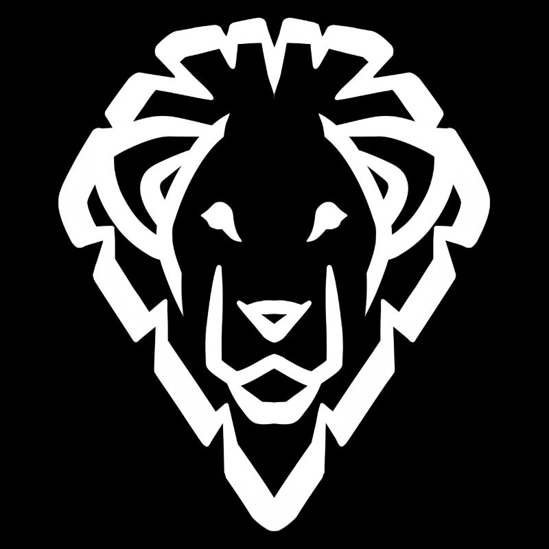 Lion's head symbol white
