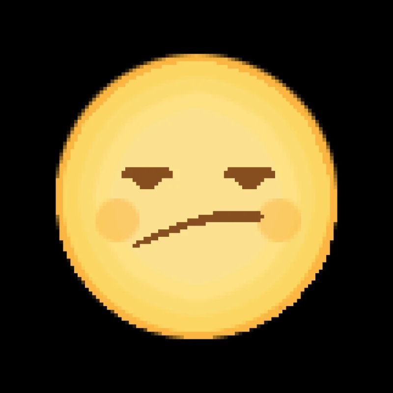 Retro Pixel Sad Emoji